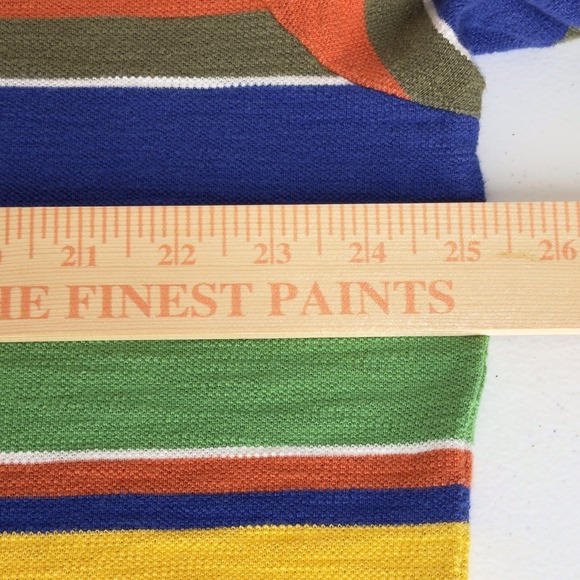 Polo Ralph Lauren Striped Mesh Polo Shirt Mens 90's XXL Multicolor - Picture 10 of 12